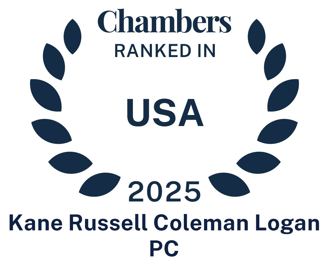 Ranked in Chambers USA 2023
Kane Russell Coleman Logan PC